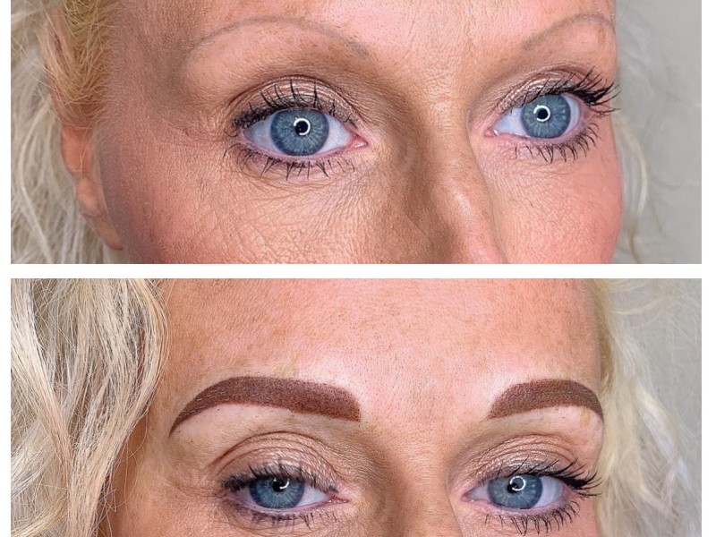 Old tattoo cover up eyebrows